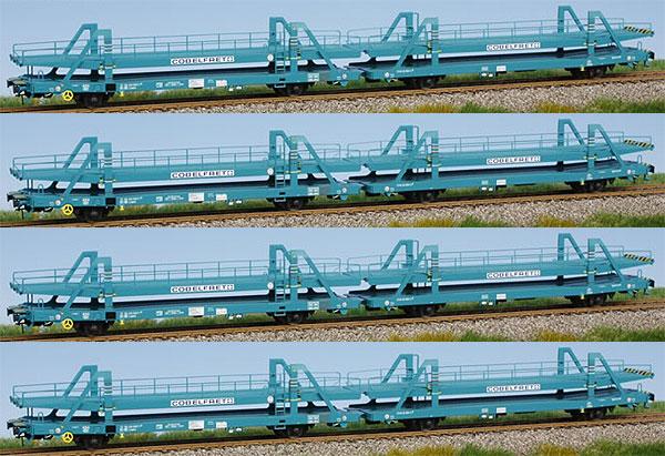 Set of 4 articulated automobile transport cars type Laaerss "Cobelfret"<br /><a href='images/pictures/LS_Models/32108.jpg' target='_blank'>Full size image</a>
